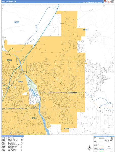 Apple Valley Wall Map